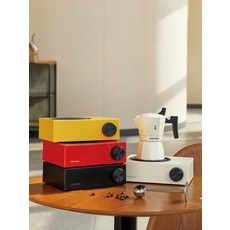 전기 스토브 모카포트 가정용 커피메이커 스퀘어 가열기, 1개, 사각형 전기 히터 화이트