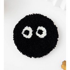 戳戳繡杯墊材料包新款俄羅斯刺繡手工DIY禮物親手製作, 1個, 黑色腦袋(16cm仿竹繡繃,附戳針)