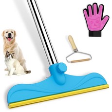 Eaersan 반려동물 제모 도구용 3 in 1 카펫 레이크 키트 - 114.3cm(45인치) 조절 가능한 긴 손잡이 털 제거기 재사용 스크레이퍼 개 고양이 딥 헤어 클리너