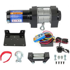 ECCPP 새 4000파운드 전기 윈치 12V 견인 트레일러 강철 케이블 오프로드 무선 리모컨, ECCPP 새 4000파운드 전기 윈치 12V 견인 트