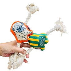 狗狗結繩玩具 耐咬棉繩潔齒舒壓玩具, 1個, 多種顏色