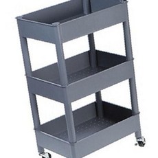 다용도 이동식 트롤리 이동형 3단 트롤리 선반 수납 바퀴 _TRH-001, WH, 1