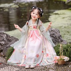 漢服女童夏季薄款中國風兒童超仙唐裝襦裙女孩古風連衣裙2026新款