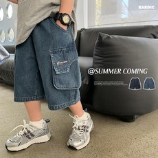 童裝薄款牛仔 男童短褲兒童夏季外穿褲子休閒褲中小童七分牛仔褲