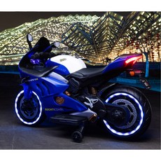 전기 오토바이는 2인용 오버사이즈 장난감차 여자 삼륜차를 충전할 타고, 20 블루 (12V4.5A 배터리 페달+바퀴가 빛나지, 전기 구동