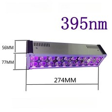 휴대용 고출력 uv 램프 400w led 네일 레진 경화기 휴대용램프 건조 젤네일 본딩, 81-100W, 400W 395nm 40W 20, 기본 색상