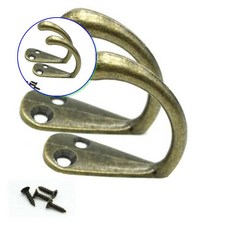 쌍문상회 엔틱 벽 옷걸이 2개입 DY-359 인테리어 파이프행거 옷걸이행거 스텐행거 스텐옷걸이 이동행거 스텐벽옷걸이 벽부착옷걸이 논슬립옷걸이 40872EA, 본상품