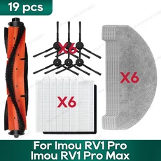 Imou RV1 Pro Max 로봇 진공 액세서리와 호환 메인 브러시 Hepa 필터 먼지 봉투 교체 부품, 14 Set 4