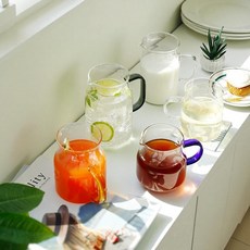 내열유리 저그 5종 워터보틀 육수보관 음료수, 투명 500ml