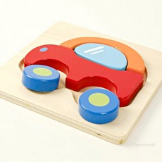 HM 자동차 모양 아동퍼즐 나무조각퍼즐, 1개, 4피스