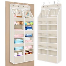 Univivi 5-Tier Fabric Door Storage Over-the-Door Hanging Organizer with 8 Large Pockets and 4 Smal, Univivi 5-Tier Fabric Door Sto
