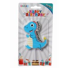 DAX.AO 恐龍造型生日蠟燭 可愛藍色恐龍 蛋糕裝飾 慶生派對用品, 1個, 藍色恐龍(不含運)未滿佰元不出貨