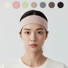 WICKEDRUN 러닝 땀흡수 운동 스포츠 헤어밴드, 라이트 핑크, 1개