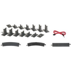 바흐만 그림 8 트랙 팩 아래 스냅핏 E Z 오버 언더 블랙 로드베드가 있는 스틸 합금 레일 HO 스케일 훈련, 바흐만 그림 8 트랙 팩 아래 스냅핏 E-Z 트랙 E-, 1개