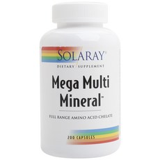 Solaray Mega 多種礦物質無鐵膠囊, 1個, 200顆