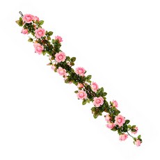 조화 인조장미덩굴, 1개, 핑크