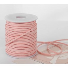 嗨購 鹿皮絨繩 DIY手工皮繩 花束絲帶 禮盒吊飾裝飾掛墜, 1個, 粉色絨皮繩約22m;, 粉色