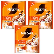 네스카페 캐러멜 마끼아또 포션 희석용, 3개, 11g, 7개입