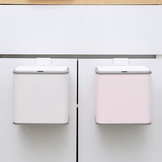 더롤 파스텔 주방 휴지통 5리터 가정용 철재 쓰레기통, 주방휴지통 연핑크
