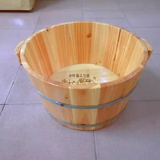 족욕통 발찜질 원목 나무통 각탕기 대야, 25cm 나무 욕조, 1개