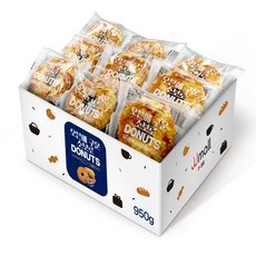 오븐에 구운 도넛 소보로빵 대용량 도너츠 개별포장, 950g, 1박스