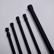 롤링스핀 다용도 커튼봉 압축봉 블랙 (55~245cm), 55-90, 블랙계열, 1개