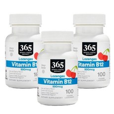 365 홀푸드마켓 비타민 B12 500mcg 100정, 3개