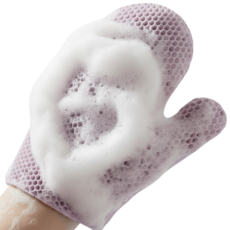 MEWPOP 벌집 샤워글러브 TPU 바디케어 스크럽 목욕타올 샤워장갑, 1개, 1개입, 라벤더
