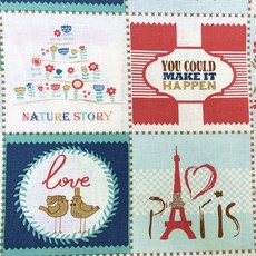 CRT 082 탐나요 면20수 빈티지 퀼트 패턴 홈패브릭 순면 대폭 무늬 패치 원단 천, 1개, 민트