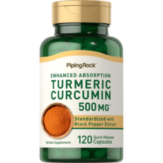 강황 커큐민 블랙 페퍼 500mg 고함량 120캡슐 4개월 대용량 미국산 Turmeric, 1개, 120정