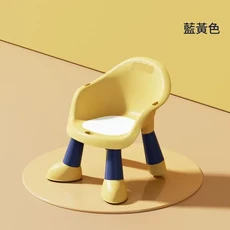 寶寶餐椅 雙層餐盤 附發聲軟墊, 黃色單椅