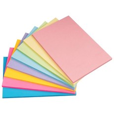 아고어 대형 스티커 메모지 4 x 6인치 셀프 스티커 메모지 밝은 색상 8팩 사무실 가정 학교 회의용 대형 포스트 스티커 400장