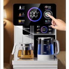 지능형 수직 음수대 버킷 바닥 가정용 냉온수기 전기주전자 포트, 검정 LED+스테인리스 냄비