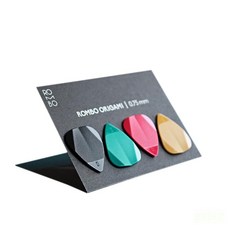 ROMBO Try Out Mix 人體工學 彩色撥片 4片套裝 4種厚度, 1個, Origani 摺紙 - 0.75mm