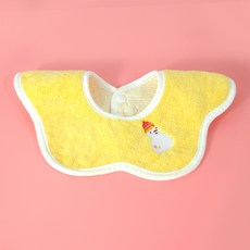 DIU 【獨立包裝】嬰棉藝純棉防水圍嘴兒童a類口水巾嬰兒防吐奶花瓣圍