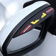 자동차 사이드미러 레인커버 빗물커버 레인가드 2P 1세트, 블랙고양이