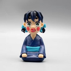 臺灣出貨 鬼滅之刃 遊郭花街篇cos女裝和服換頭炭治郎我妻善逸手辦模型, 1個, 坐姿花街豬子