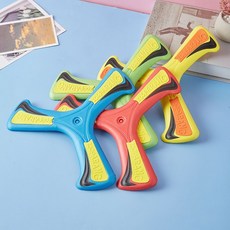 戶外兒童迴旋鏢玩具：柔軟安全迴力鏢，幼兒園運動首選，趣味飛去來器, ST3010-顏色隨機, 1個