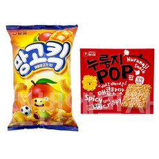 [한번에먹자] 5월 과자 2종 혼합 / 망고킥 100g + 누룽지팝 매콤한맛 142g / 1개씩