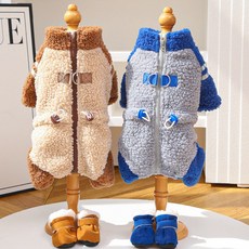 嗨購 潮牌貓衣服貓咪秋冬加厚四腳絨衣雙面絨拉鍊寵物狗狗無毛貓用品, 521四腳拉鍊紅色(,XS(背長20cm, 1個