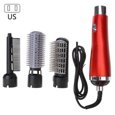 Hair dryer brush hot air hair brush comb 3-in-1 hot air brush salon anion blow dryer straightener, 1세트, Red, 3TT803453_李运高