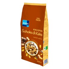 쾰른 Kolln 크런치 초코 & 쿠키 귀리 뮈즐리 빅팩, 1개, 1.05kg