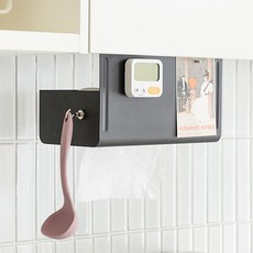 [빅사이즈] 모벵스턴 무타공 마그넷 키친타올 걸이 (코스트코 호환), 블랙, 1개