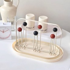 컵 트레이 6구 컵 홀더 건조대, 1개