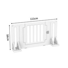 寵物單面圍欄 狗狗隔離門 樓梯柵欄 阻攔門, 1個, 071獨立片,1門+2獨立片 寬度111cm
