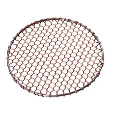 韓式燒烤網 加粗銅絲圓形方形銅烤網 純手工編織 商用燒烤篦子 DG125A, 1個, 手編銅不帶把手 245mm