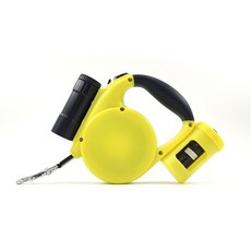 BLACK K7 멀티펑션 5M 강아지 자동리드줄 LED조명+수납박스, 1개, 노란색