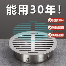 304不鏽鋼平面防堵地漏/pvc110mm/