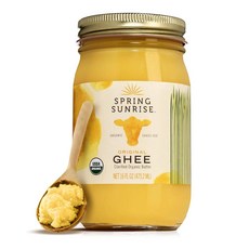 SPRING SUNRISE Grass Fed Organic Ghee Butter 스프링선라이즈 그라스 피드 오가닉 기 버터, 1개, 473.2ml