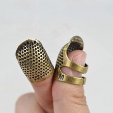 황동 골무 바느질 수예 손가락보호 사이즈조절 안전 공예 재봉, Medium(12952), 1개